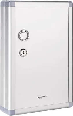 Productafbeelding van Sleutelkast - 24 sleutels - Afsluitbare box - Rechthoekig - 6,1 x 21,59 x 31,75 cm - Zilver
