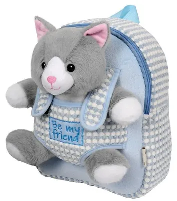 Immagine prodotto di Zaino di peluche per bambini con gattino staccabile Perletti Toys, 13907