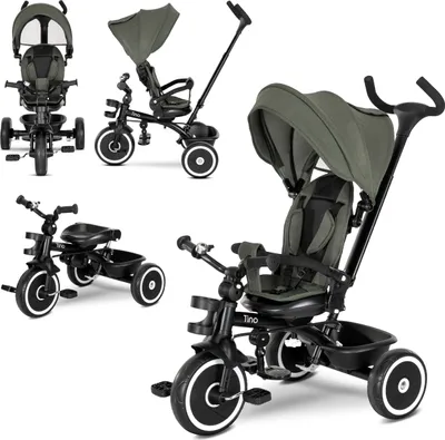 Obrázek produktu pro Lorelli Tino 360 dětská tříkolka 5 v 1 – otočné sedlo 360°, vodicí tyč, stříška, free-wheel,Polyuretankola, do 25 kg