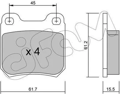 Produktbild von CIFAM Bremsbeläge Satz Hinten Bremsklötze für OPEL VECTRA B (36) 822-275-0