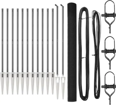 Produktbild von vidaXL Zaunpfosten, Grau, passend für Zaunfeld 250 x 150 cm, Ø 3,2 cm