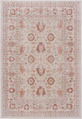 Produktbild von Vintage Teppich | In- & Outdoor Teppich | Flachgewebe | Wetterfest & UV-beständig | Balkon Terrasse Garten, Größe:160x230 cm, Farbe:Creme