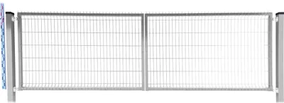 Obrázek produktu pro BRÁNA 120 cm pozinkovaná PANELOWA dva SLOUPKY pozinkovaná dvoukřídlá 123 cm