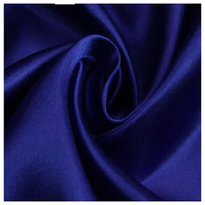 Satin-Stoff, Polyester, 5 m x 1,5 m, Saphirblau, einfarbig