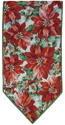 Produktbild von Tischläufer Weihnachtssterne bunt Poly 33x140 cm