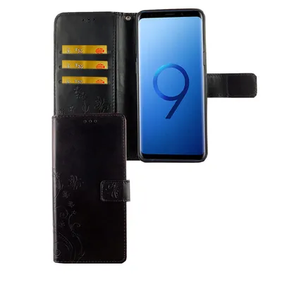 Zdjęcie produktu dla Samsung Galaxy S9 etui na telefon komórkowy etui ochronne etui z klapką etui na kartę czarny