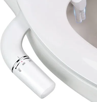 Produktbild von Hochwertiges, mechanisches, handbetätigtes Toilettensitz mit doppelten, einklappbaren Sprinklern und Regulierung des Wasserdrucks