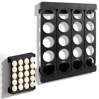 Immagine prodotto di Porta capsule per caffè, supporto per capsule, da montare a parete, senza necessità di foratura, montaggio a parete o verticale, ideale per la conservazione in cucina, colore nero
