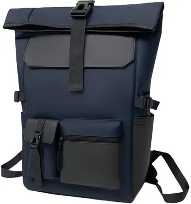 Produktbild von Mapille Rolltop-Rucksack, wasserdicht, großer Rolltop-Rucksack für Damen und Herren, Rollrucksack für Herren mit 17,3-Zoll-Laptopfach, Reiserucksack für Business, Arbeit, Universität, Reisen, Freizeit (Marineblau)