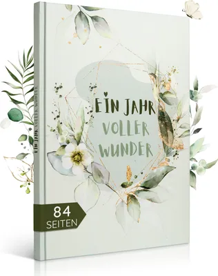 Produktbild von EULENTALER® Das Babyalbum – Ein Jahr voller Wunder I Von Eltern & Pädagogen gestaltet I Din A4 I Babytagebuch, Erinnerungsbuch, Baby Buch zum eintragen I Grün
