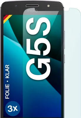 Produktbild von moex® 3x Schutzfolie kompatibel mit Moto G5s - Displayschutzfolie dünn Folie, Klar