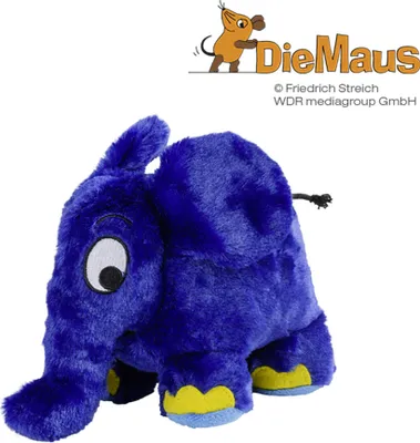 Image de Warmies® Coussin chauffant 'L'éléphant' avec parfum de lavande, 20 cm, bleu (1 pièce)