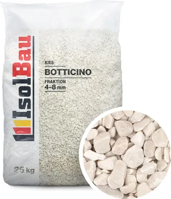 Produktbild von Isolbau - Zierkies 25 kg - Marmorkies 4-8 mm - Deko-Steine für Garten, Steinteppich, Aquariumkies, Ziersplitt Natursteine Gartenkies Wegkies Teichkies für Innen und Außen - Botticino