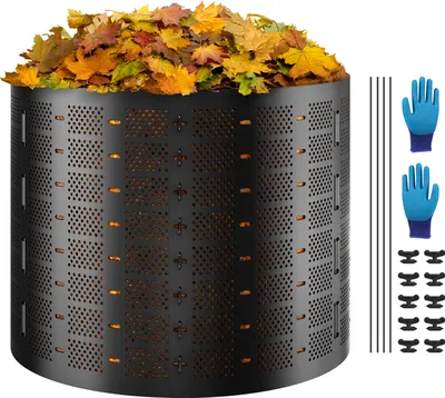 Produktbild von VEVOR rychlokompostér 1000L zahradní kompostér 90x100cm termokompostér HDPE plastový kompostér odolný proti korozi tepelně odolná kompostovací nádoba kompostování pro snížení množství odpadu z domácnosti