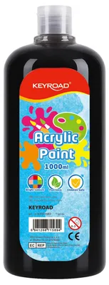 Immagine prodotto di Vernice acrilica KEYROAD, flacone da 1000 ml, nera