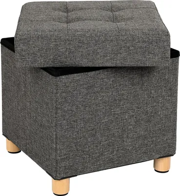 Produktbild von Hoppa! Hocker – Dunkelgrau – MDF – 38 x 38 x 40 cm