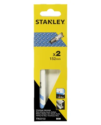 Image de Stanley STA22132-XJ Lames de scie sabre minces BIM 152 mm métal 2 pièces