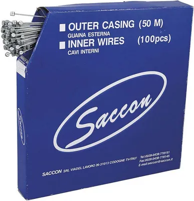 Immagine prodotto di Saccon Mtb Cavi Freno Acciaio Inox Hammer 100 unità Cavo Freno Blu 1,5 x 2300 mm Blu 1,5 x 2300 mm