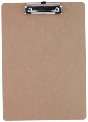 Produktbild von KLEMMBRETT DIN A4 Schreibbrett 32×22,5cm aus MDF mit Metallklemme Klemmmappe Schreibplatte Schreibunterlage 63