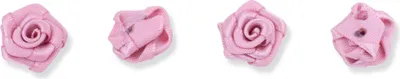 Produktbild von Satinrosen 15mm zum Basteln & Aufnähen 20 Stück Altrosa