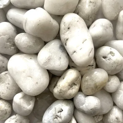 Produktbild von Flusskiesel, Kieselsteine 10-30mm 1kg Weiß