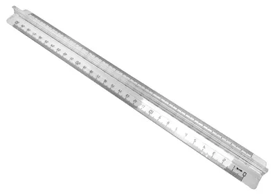 Image de Waytex 931230 : Règle double graduation, 30 cm, transparente