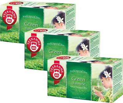 Produktbild von Teekanne Grüner Tee Jasmin 3x 20 Teebeutel - Grüntee im Beutel aromatisiert