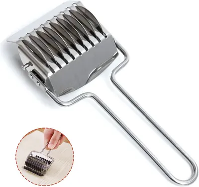 Imagen del producto de Rodillo de acero inoxidable para masa, cortador de masa, 1 unidad, para la cocina