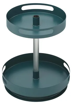 Image de Elzusha - Étagère de rangement rotative à deux niveaux, verte