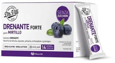 Immagine prodotto di Dr Viti Drenante Forte Mirtillo 28 Stick Pack Senza Zuccheri