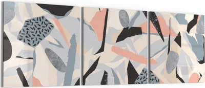 Produktbild von DEQORI Glasbild Echtglas 3x50x50 cm 'Textiles Kunstmuster' Wandbilder XXL groß