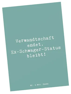 Produktbild von Mr. & Mrs. Panda Postkarte Spruch Ex-Schwager Erinnerung - Meeresbrise - Geschenk, Ansichtskarten, Wertschätzung, Verwandte, Ansichtskarte, Familienbande, bildkarte