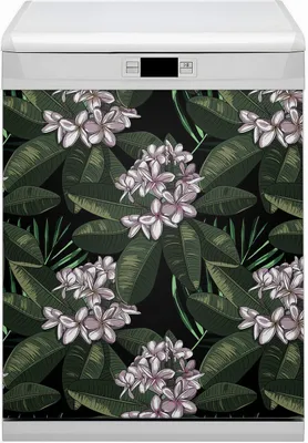 Produktbild von Abwaschbar 60x70 cm Geschirrspüle Magnetmatte Küche Dekorative  - Exotische Blüten