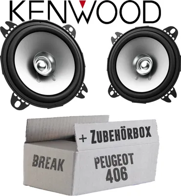 Produktbild von Lautsprecher Boxen Kenwood KFC-S1056 - 10cm Koax Auto Einbauzubehör - Einbauset passend für Peugeot 406 Break - justSOUND