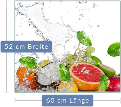 Produktbild von Herdabdeckplatte Abdeckung Glaskeramikkochfeld Abdeckplatte 1-Teilig 60x52 Früchte Schutz