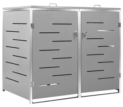 Immagine prodotto di VidaXL Contenitore doppio 138x77,5x112,5 cm acciaio inox