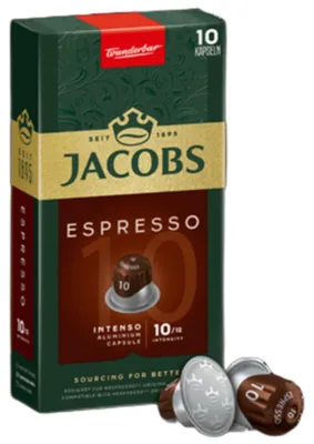 Zdjęcie produktu dla JACOBS kapsułki do kawy Espresso 10 Intenso 4057018 10 szt./opak.