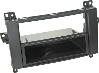 Image de Adaptateur de façade 2-DIN pour avec vide poche Mercedes noir