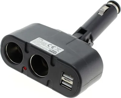 Produktbild von Adapter samochodowy AccuCell, rozdzielacz zapalniczki - wtyczka do 2x gniazdo + USB