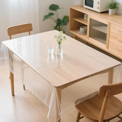Productafbeelding van Transparante tafelkleed, 180 x 140 cm, PVC, 0,18 mm dik, vaatwasmachinebestendig, weerbestendig