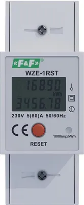 Obrázok produktu pre WZE-1RST 1-fázový indikátor spotreby energie s funkciou RESET F&F