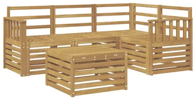 Immagine prodotto di Set divano da esterno vidaXL, 5 pezzi, bianco, 59 x 59 x 37 cm