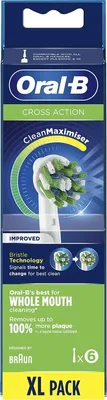 Produktbild von Oral-B CrossAction 80339345 Zahnbürstenkopf 6 Stück Blau, Grün, Weiß