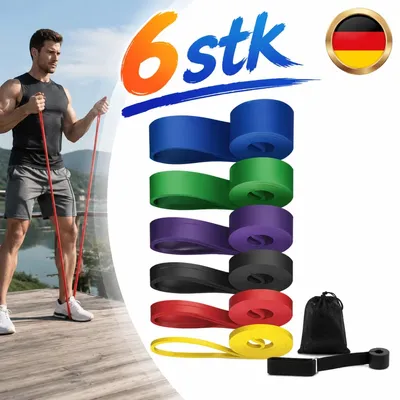 Produktbild von Resistance Band elastisch wiederverwendbar 6 Widerstandsstufen Klimmzughilfe