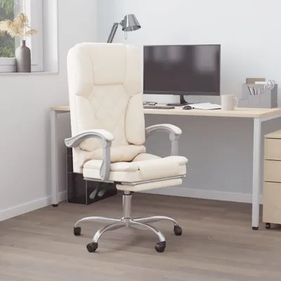 Produktbild von Möbel Bürostuhl mit Massagefunktion Creme Kunstleder - Bürostühle 349690