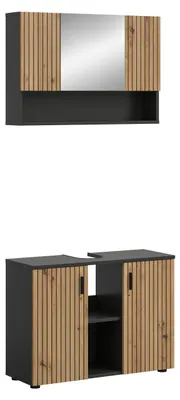 Immagine prodotto di xonox.home Mone combinazione bagno W/H/D: 80x180x30 cm in riproduzione basalto e --