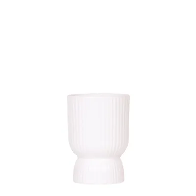 Produktbild von Kolibri Home Diabolo Keramik Blumentopf Weiß - Ø9 cm