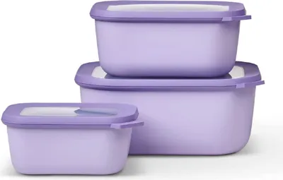 Produktbild von Frischhaltedosen Set 3-teilig Set Multischüssel Cirqula rechteckig hoch MEPAL