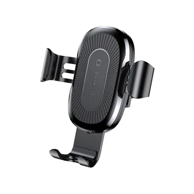 Image de Baseus Wireless Charger Gravity Car Holder For Ventilation Grid + Qi Wireless Charger Black (Wxyl-01)