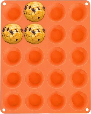 Produktbild von Silikon-Muffinform: 20 Muffins, antihaftbeschichtet, hitzebeständig